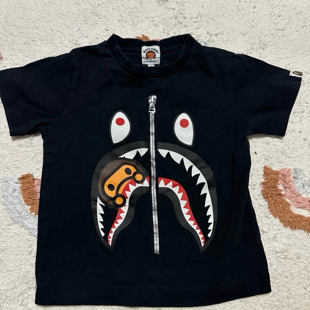 Bape Black Shark Graphic Tee for Kids